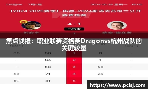 焦点战报：职业联赛资格赛Dragonvs杭州战队的关键较量